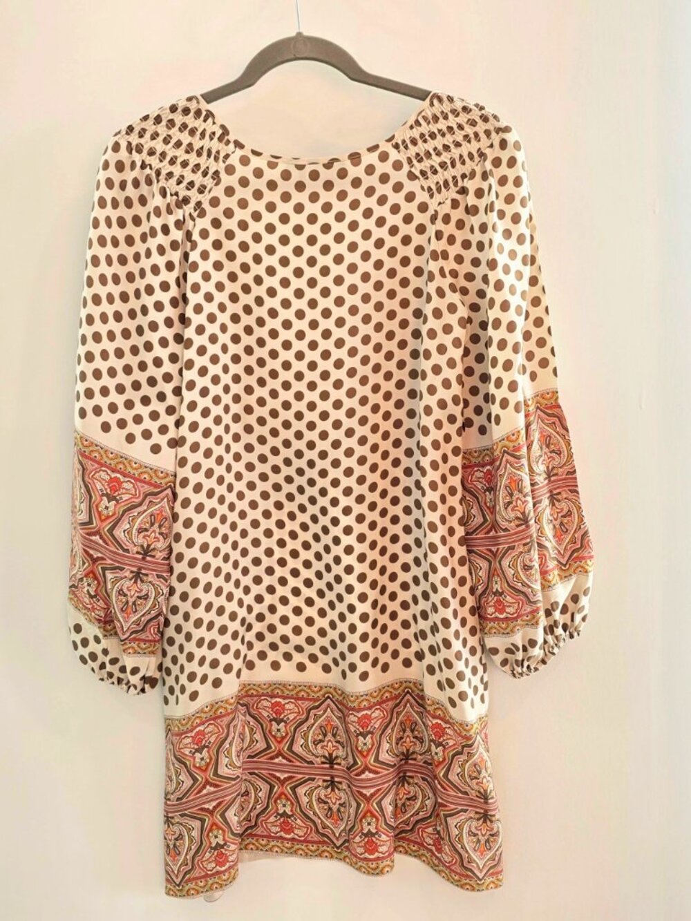 Vintage BCBGMAXAZRIA 100% Silk Foulard Dress, XS, Long Sleeve, Exc. Condition